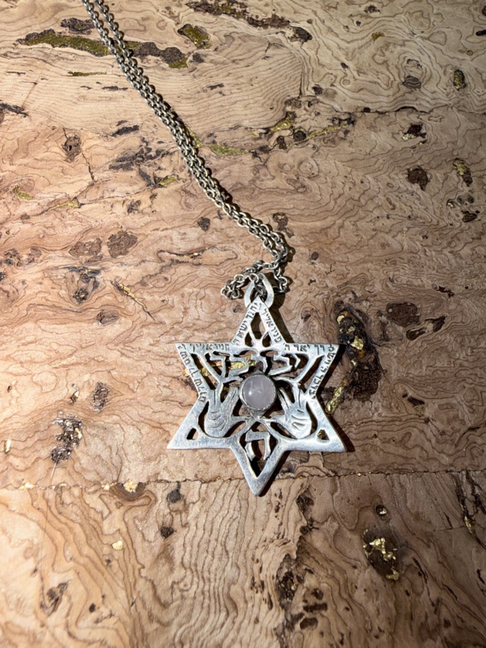 Priestly Blessings Sterling Silver Star of David Pendant Necklace with Moonstone - Picture 2 of 6